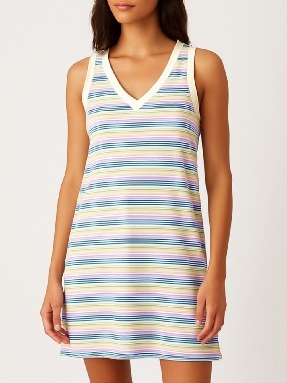 PACT Striped Cotton Dress